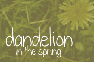 Dandelion in the Spring: A Sweet Handwritten Typeface for Crafters
