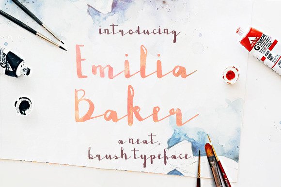 Emilia Baker: A Handmade Brush Typeface for Crafters and Sellers