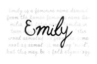 Emily: A Script Font for Editorial Design and Brand Identity