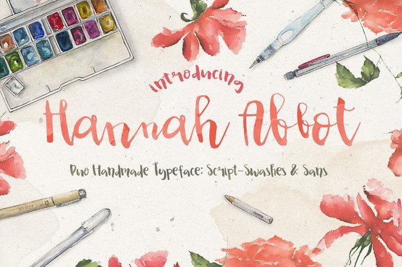 Hannah Abbot: A Feminine Script Typeface for Elegant Brand Identity