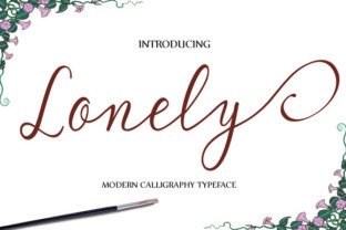 Lonely Typeface: A Modern Script Font for Handmade Brands