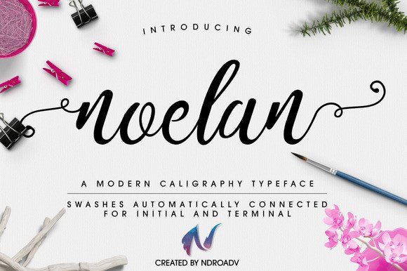 Noelan: A Modern Script Font for Real Brand Identity Projects