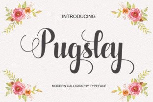 Pugsley Handwritten Font: Elevate Brand Identity with Elegant Script Typography