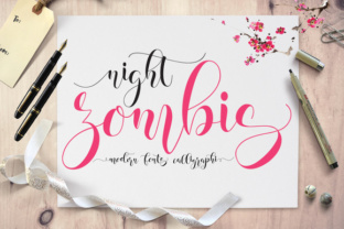 Zombis Night Typeface: A Handdrawn Script for Elegant Branding